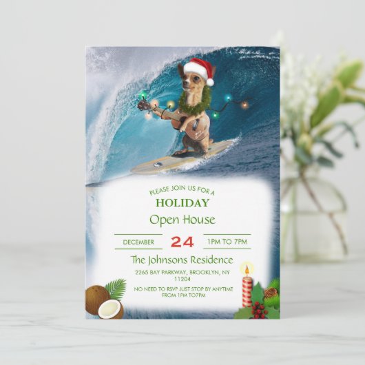 Invitation Surfing de Christmas (Debout devant)