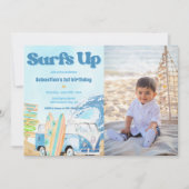 Invitation Surfs Up Beach Anniversaire Photo (Devant)