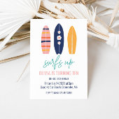Invitation Surfs Up Girl Plage Surfboard Anniversaire