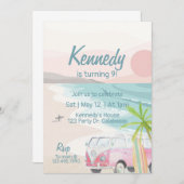 Invitation Surfs Up Invitation, Surf Party, Luau, Plage (Devant / Derrière)