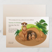 Invitation Suricates  (Devant / Derrière)