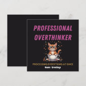 Invitation Surpenseur Professionnel Humour de Chat Relatable (Devant / Derrière)