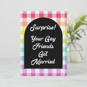 Invitation Surprenez vos amis gays qui se sont mariés Arc-en-