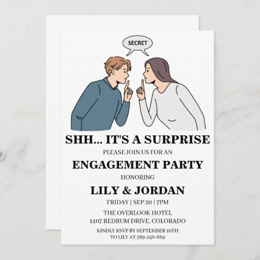 invitation surprise (Devant / Derrière)