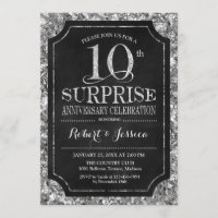 Surprise 10e anniversaire de mariage - Argent Noir