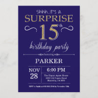 Surprise 15e anniversaire Marine Blue and Gold Par