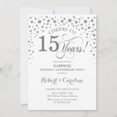 Invitation Surprise 15e anniversaire - Silver White (Devant)