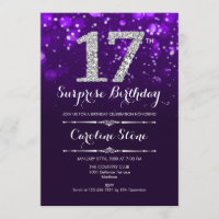 Surprise 17e anniversaire - Argent violet