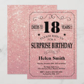 Invitation Surprise 18e anniversaire de la Parties scintillan (Devant / Derrière)