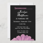 Invitation SURPRISE 18e anniversaire Modèle rose Daisy (Dos)
