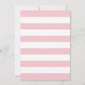 Invitation Surprise 18e anniversaire Pink and White Stripes (Dos)