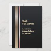 Invitation Surprise 18ème Gold Type Anniversaire (Dos)