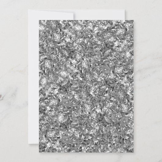 Invitation Surprise 19e fête d'anniversaire - Silver Black (Dos)