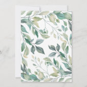 Invitation Surprise 1er anniversaire Eucalyptus Vert & Or (Dos)