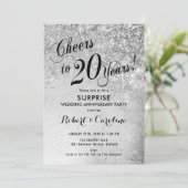 Invitation Surprise 20e anniversaire de mariage - Argent (Debout devant)