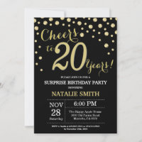 Surprise 20e anniversaire Diamant noir et or