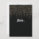 Invitation Surprise 20e anniversaire fête Black Gold pour les (Dos)