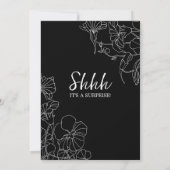 Invitation Surprise 20e anniversaire noir et blanc (Dos)