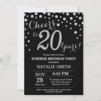 Surprise 20e Anniversaire Noir et Diamant Argent