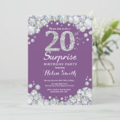 Invitation Surprise 20e anniversaire Purple et Silver Diamond (Debout devant)