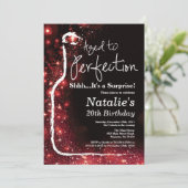 Invitation Surprise 20e anniversaire Vin vieilli au rouge par (Debout devant)