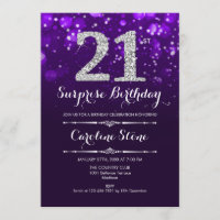 Surprise 21e anniversaire - Argent violet