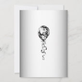Invitation Surprise 21e anniversaire Black White Balloons Par (Dos)