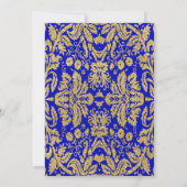 Invitation Surprise 21e anniversaire - Blanc Gold Royal Blue (Dos)