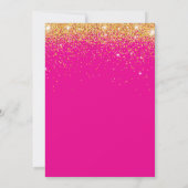 Invitation Surprise 21e anniversaire Hot Pink and Gold Partie (Dos)