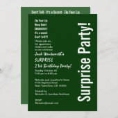 Invitation SURPRISE 21e anniversaire moderne vert et blanc (Devant / Derrière)