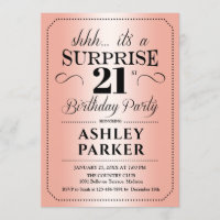 Surprise 21e fête d'anniversaire - Rose Gold