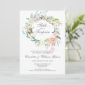 Invitation Surprise 25e Anniversaire de Mariage Roses Verdure (Debout devant)