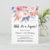 Invitation Surprise 30e anniversaire Aquarelle Botanique Flor (Debout devant)
