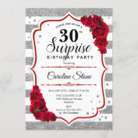 Surprise 30e anniversaire - Argent Blanc Rouge