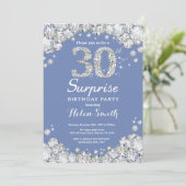 Invitation Surprise 30e anniversaire Blue Silver Diamond (Debout devant)