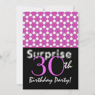 Invitation SURPRISE 30e anniversaire Cute Little Flowers