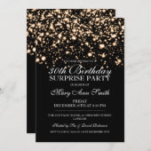 Invitation Surprise 30e anniversaire de la fête Gold Midnight (Devant / Derrière)