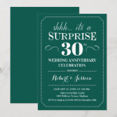 Invitation Surprise 30e anniversaire de mariage - Émeraude ve (Devant / Derrière)