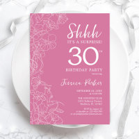 Surprise 30e anniversaire - Floral Pink