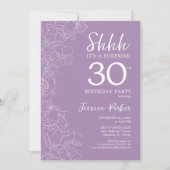 Invitation Surprise 30e anniversaire - Floral Purple (Devant)
