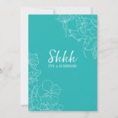 Invitation Surprise 30e anniversaire - Floral Turquoise (Dos)