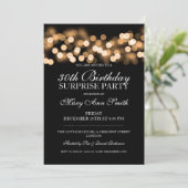 Invitation Surprise 30e anniversaire Gold Hollywood Glam (Debout devant)