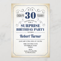 Surprise 30e anniversaire - Marine bleu blanc noir