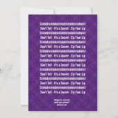 Invitation SURPRISE 30e anniversaire Purple Pink Blue F218 (Dos)