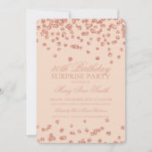 Invitation Surprise 30e anniversaire Rose Gold Parties scinti (Devant)