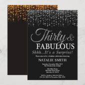 Invitation Surprise 30e anniversaire Trente et Fabuleux Argen (Devant / Derrière)