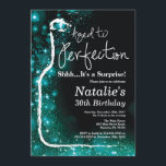 Invitation Surprise 30e anniversaire Vin vieilli à la perfect<br><div class="desc">Invitation Surprise 30e Anniversaire du Vin. Vieilli à Perfection. Parties scintillant noire et Turquoise. Vin rouge. Invitation À La Dégustation De Vins. Champagne Parties scintillant noir et or. 18e 20e 21e 30e 40e 50e 60e 70e 80e 90e 100e, n'importe quel âge. Pour plus de personnalisation, cliquez sur le bouton "Customiser"...</div>