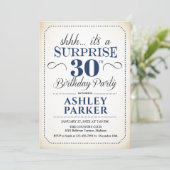 Invitation Surprise 30e fête d'anniversaire - White Navy (Debout devant)