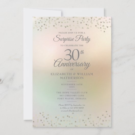 Invitation Surprise 30e fête du Mariage (Devant)