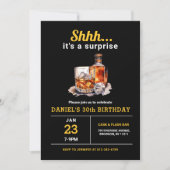 Invitation Surprise 30e Whiskey Bourbon fête d'anniversaire (Devant)